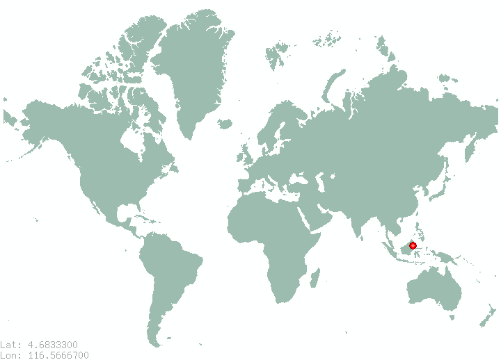 Liningkor in world map